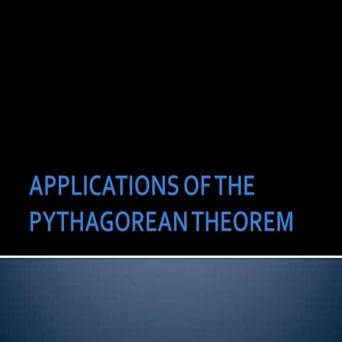 Applications of the Pythagorean Theorem
