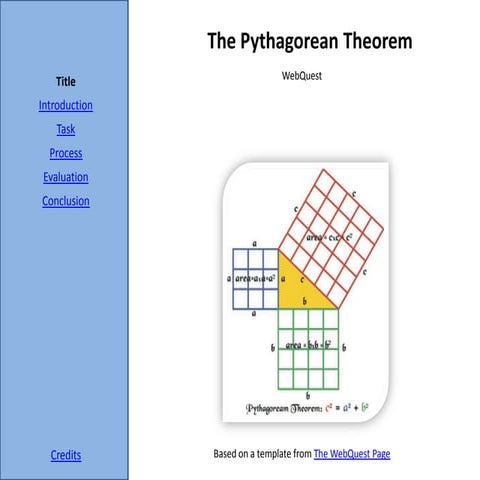The pythagorean theorem webquest  mathconn