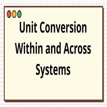 unit conversion within and across systems