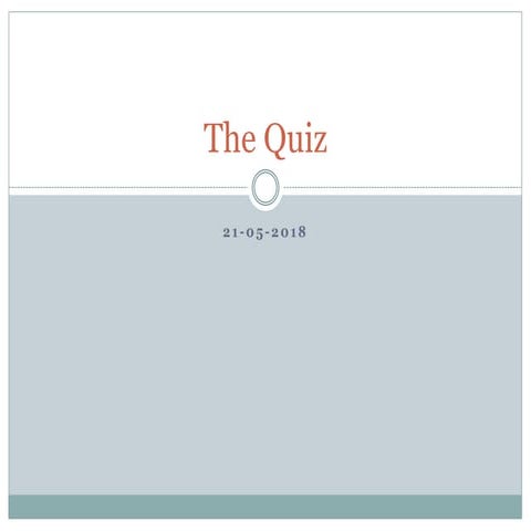 The Quiz, May 2018, QM Vaishnavi Sharma