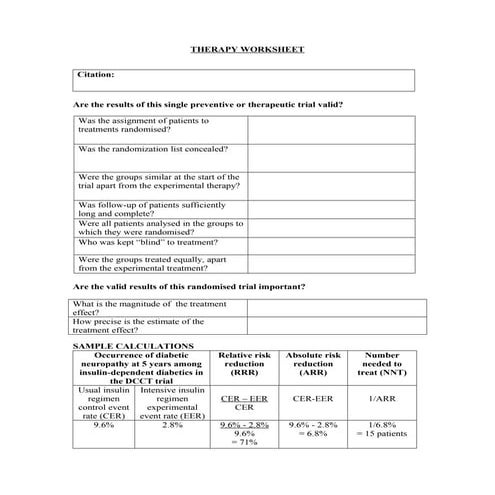 Ther worksheet | DOC