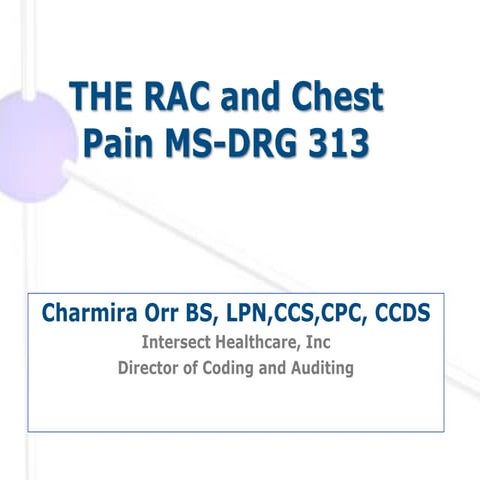 The RAC & Chest Pain MS-DRG 313 | PDF