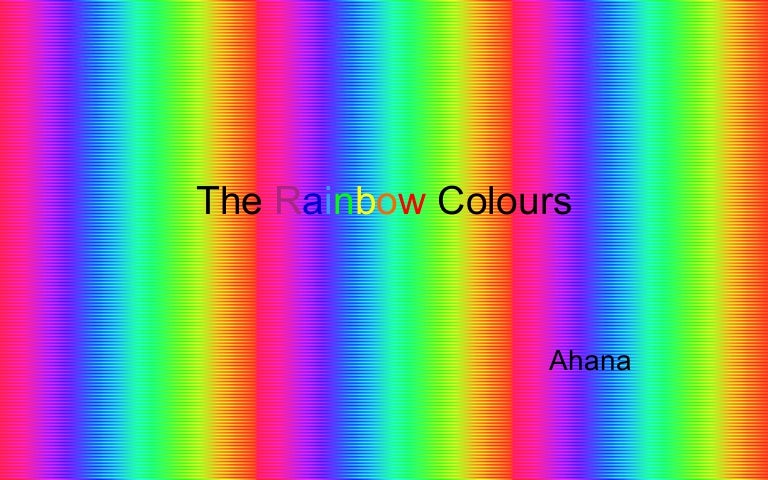 The Rainbow Colours