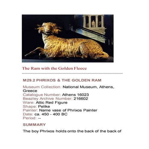 The ram with the golden fleece . | DOCX