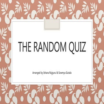 The random quiz