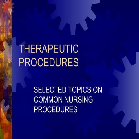 Therapeutic Procedures