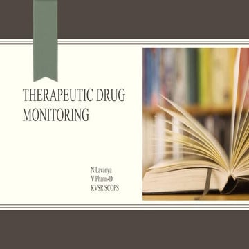 Therapeutic drug monitoring
