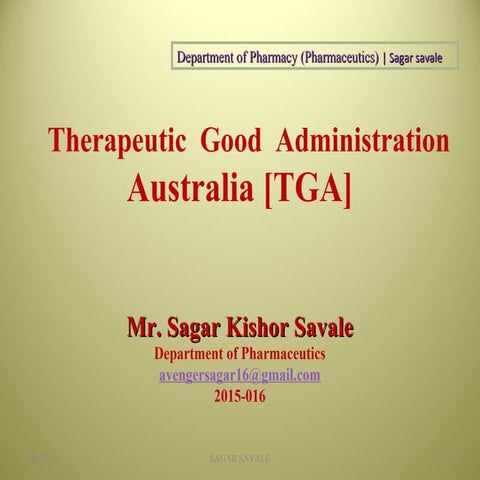 Therapeutic good administration