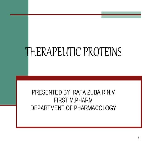Therapeutic proteins
