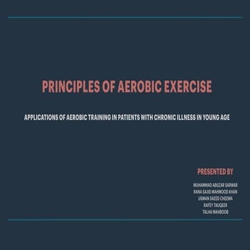principles of aerobic exercise therapuetics