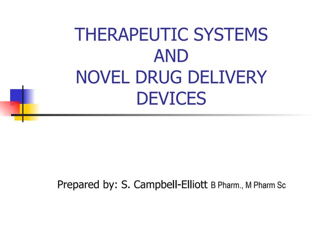 Therapeutic systems lecture 5