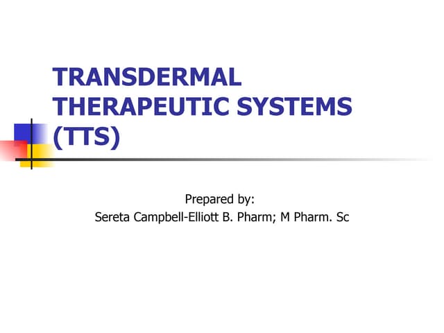 Therapeutic systems lecture 5 b