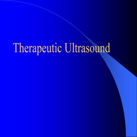 Therapeutic Ultrasound.pptx