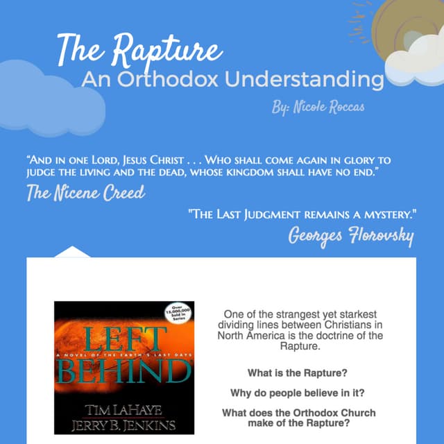 The rapture: an orthodox perspective infographic | PDF