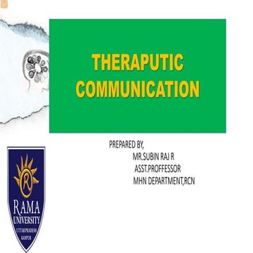 Theraputic communication converted