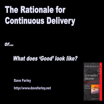 The Rationale for Continuous Delivery