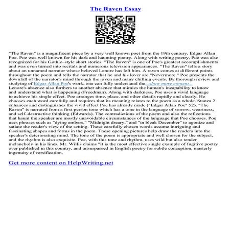 The Raven Essay | PDF