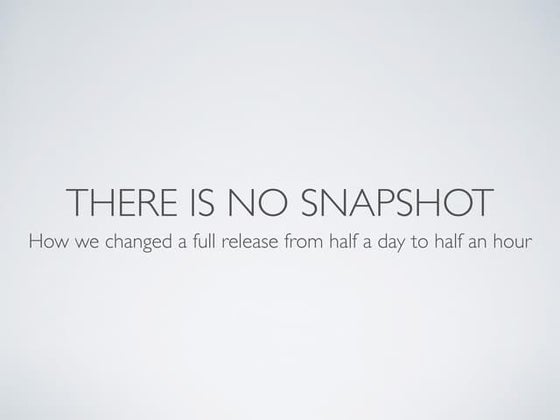 There is no snapshot