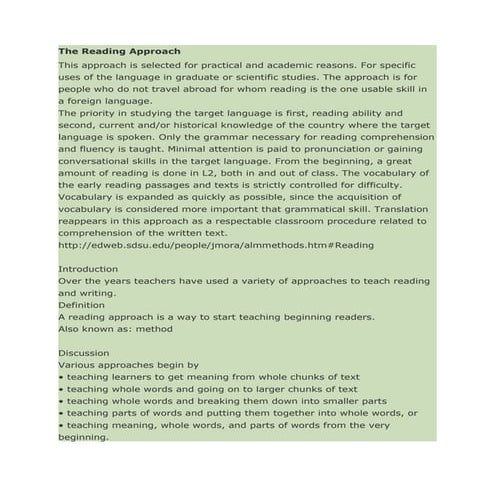 Ppt reading approach | PPTX