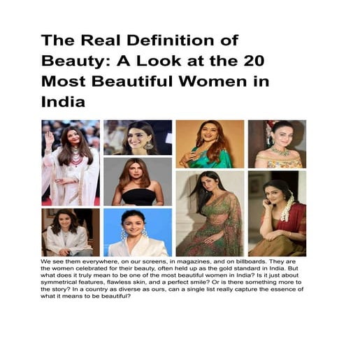 The Real Definition of Beauty_ A Look at the 20 Most Beautiful Women in ...
