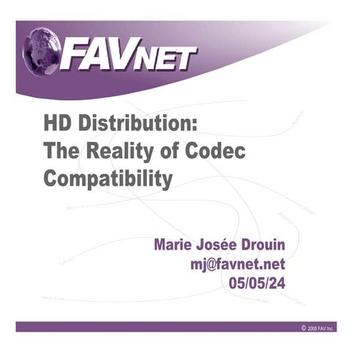 The reality of hd satellite distribution drouin vsf may 2005