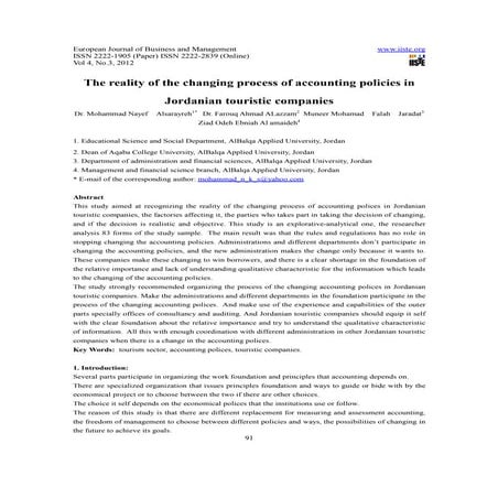 A LONGITUDINAL CASE STUDY OF PROFITABILITY REPORTING IN A BANK | PDF