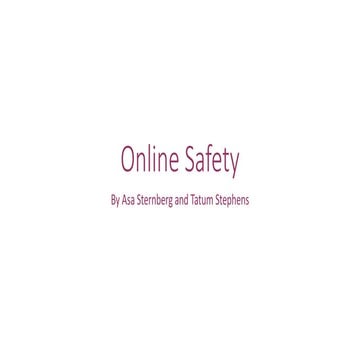 Online Safety!