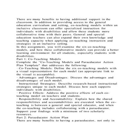 There are many benefits to having additional support in the classr | DOCX