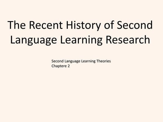 What is second Langauge Acquisition? | PPT