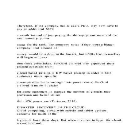 Therefore, if the company has to add a PDU, they now have to p