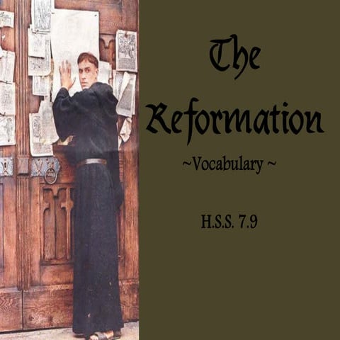 The Reformation Vocab