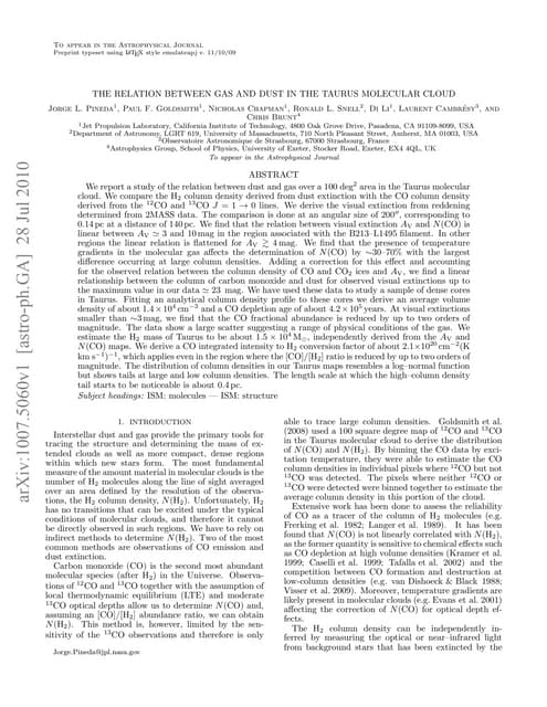 The relation between_gas_and_dust_in_the_taurus_molecular_cloud