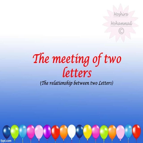 The relationship bet.letters 