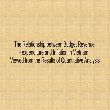 The Relationship between Budget Revenue -expenditure and Inflation in ...