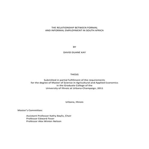 The relationship between formal and informal employment in south africa ...