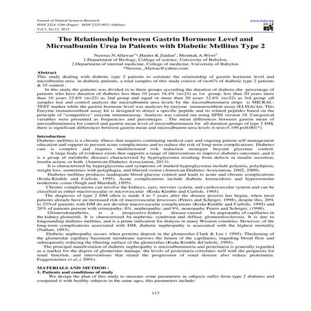 c-peptide and chronic complication of diabetes mellitus | PDF