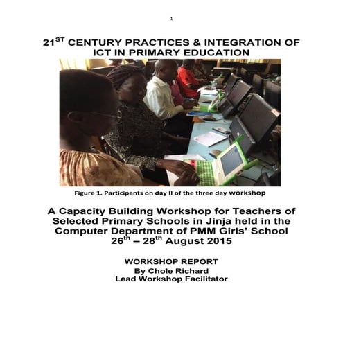CAPACITY BUILDING WORKSHOP FOR TEACHERS IN 21ST CENTURY PRACTICES & INTEGRATI...