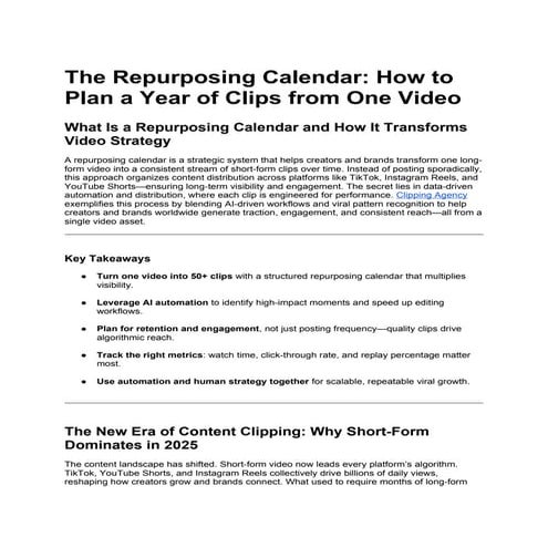 The Repurposing Calendar_ How to Plan a Year of Clips from One Video.docx