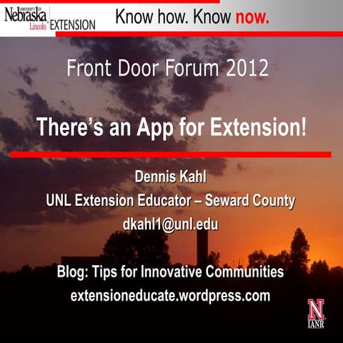 There's an App for Extension   2012