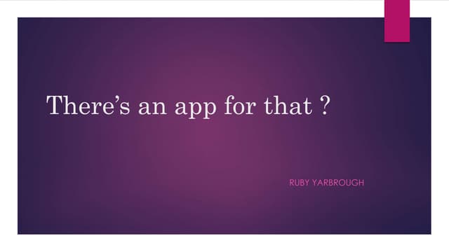 There’s an app for that