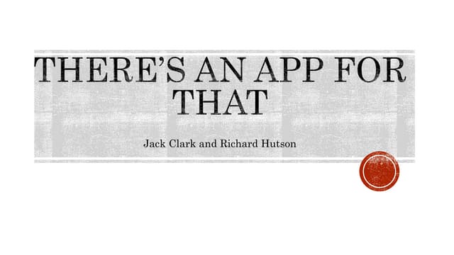 There's an app for that
