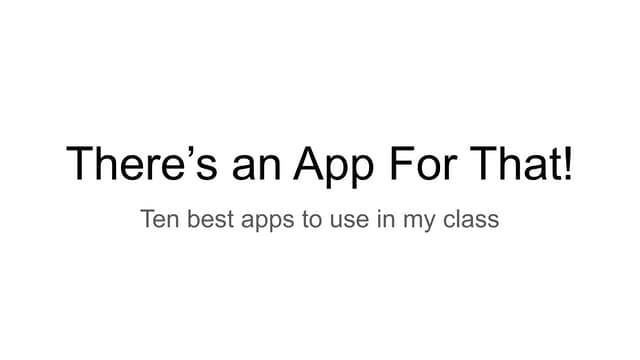 There’s an App For That! By Jackson Baker