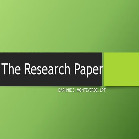 The research paper