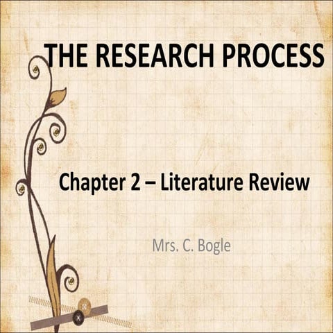The research process chap 2