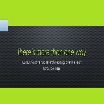 Manegement & change: Theres more than one way