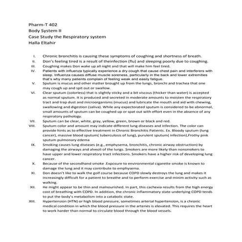 The respiratory system