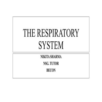 The respiratory system