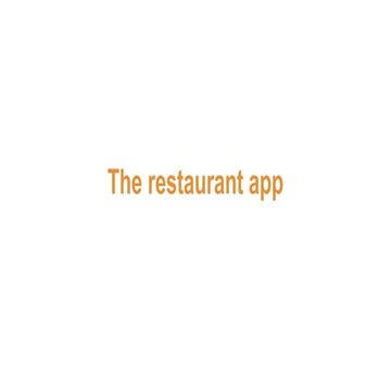 The restaurant app 