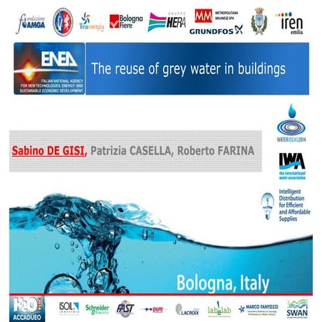 The reuse of grey water in buildings