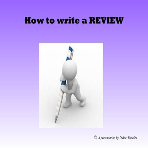Writing a Review